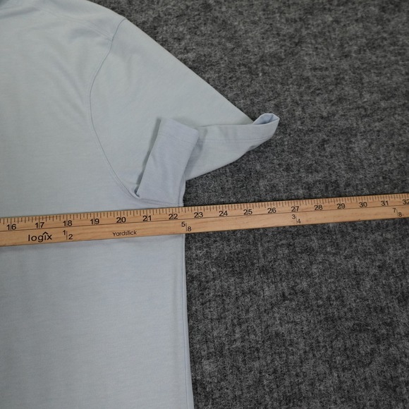 Lululemon Polo Shirt Men's XXL Light Blue Performance Short Sleeve‎ Golf Casual - Picture 5 of 15